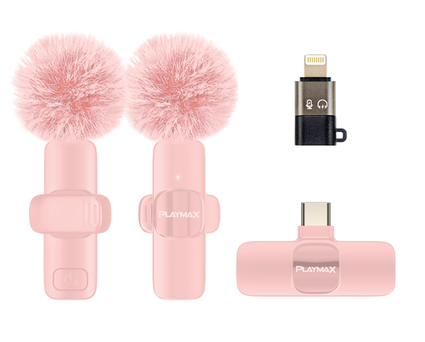 Playmax Wireless Mini Livestream Microphone Pink