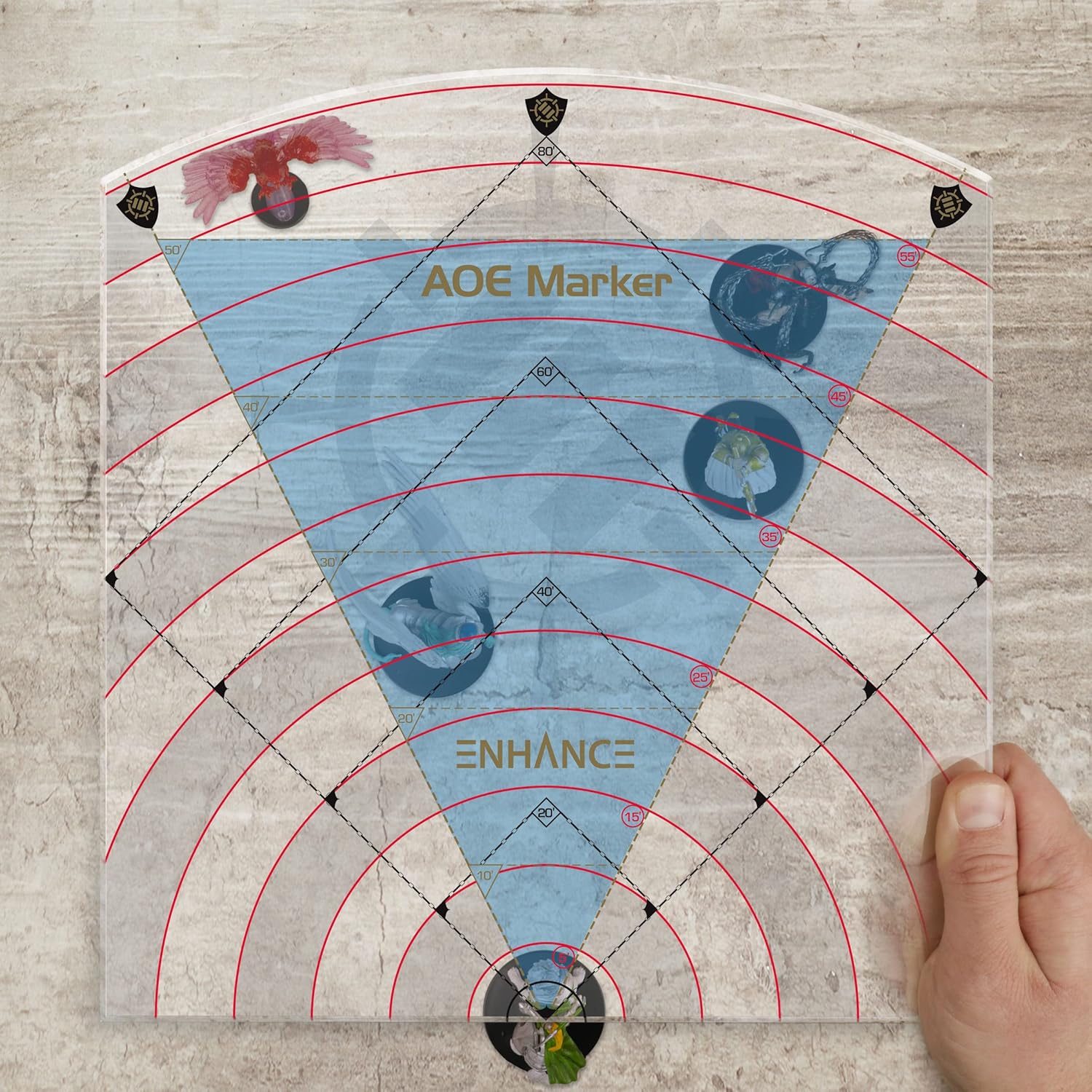 Enhance Tabletop 60ft Spell AOE Damage Template