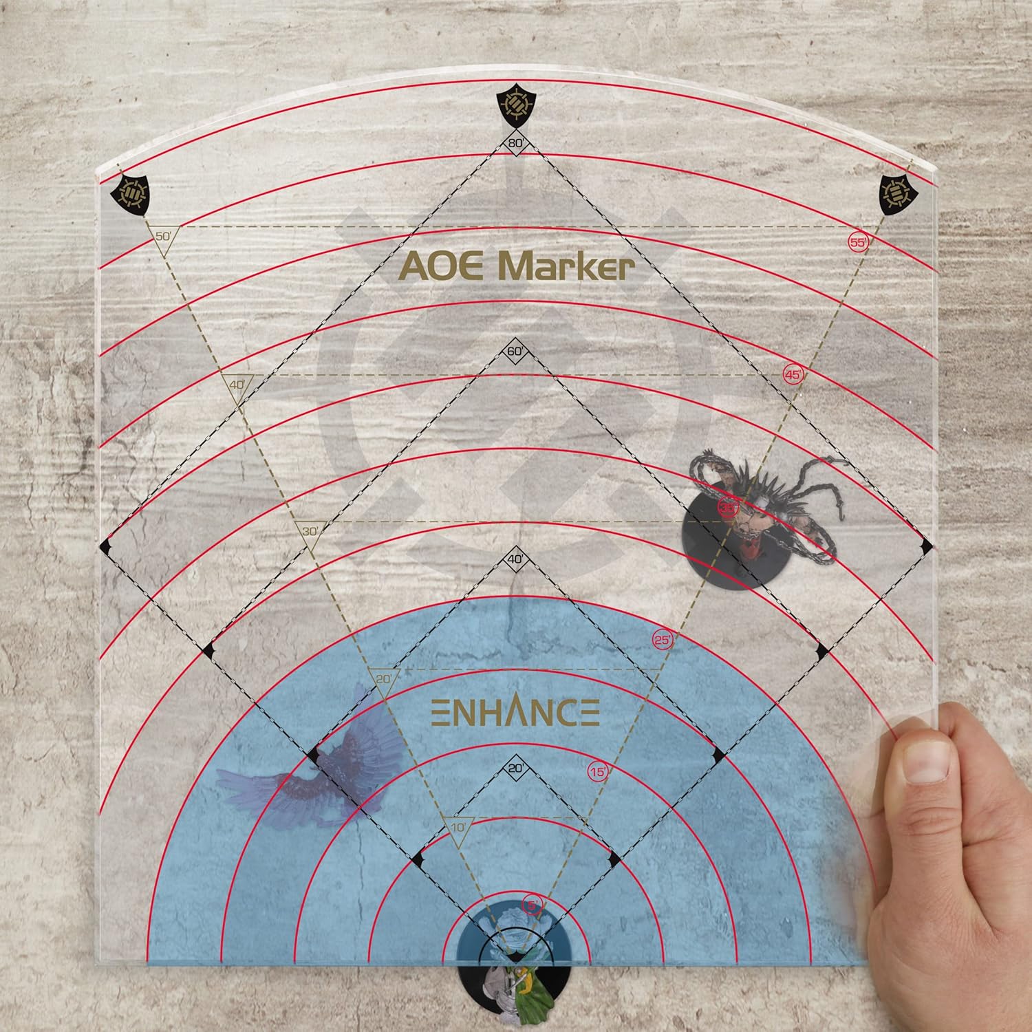 Enhance Tabletop 60ft Spell AOE Damage Template