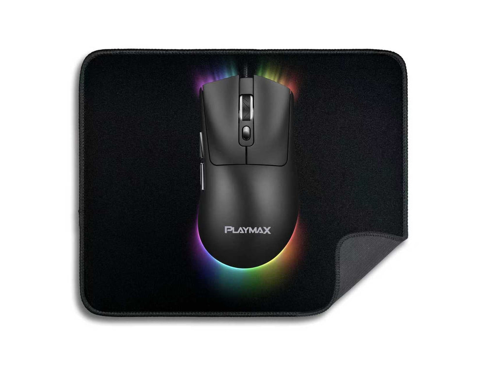 Playmax Black RGB Gaming mouse and mouse mat combo