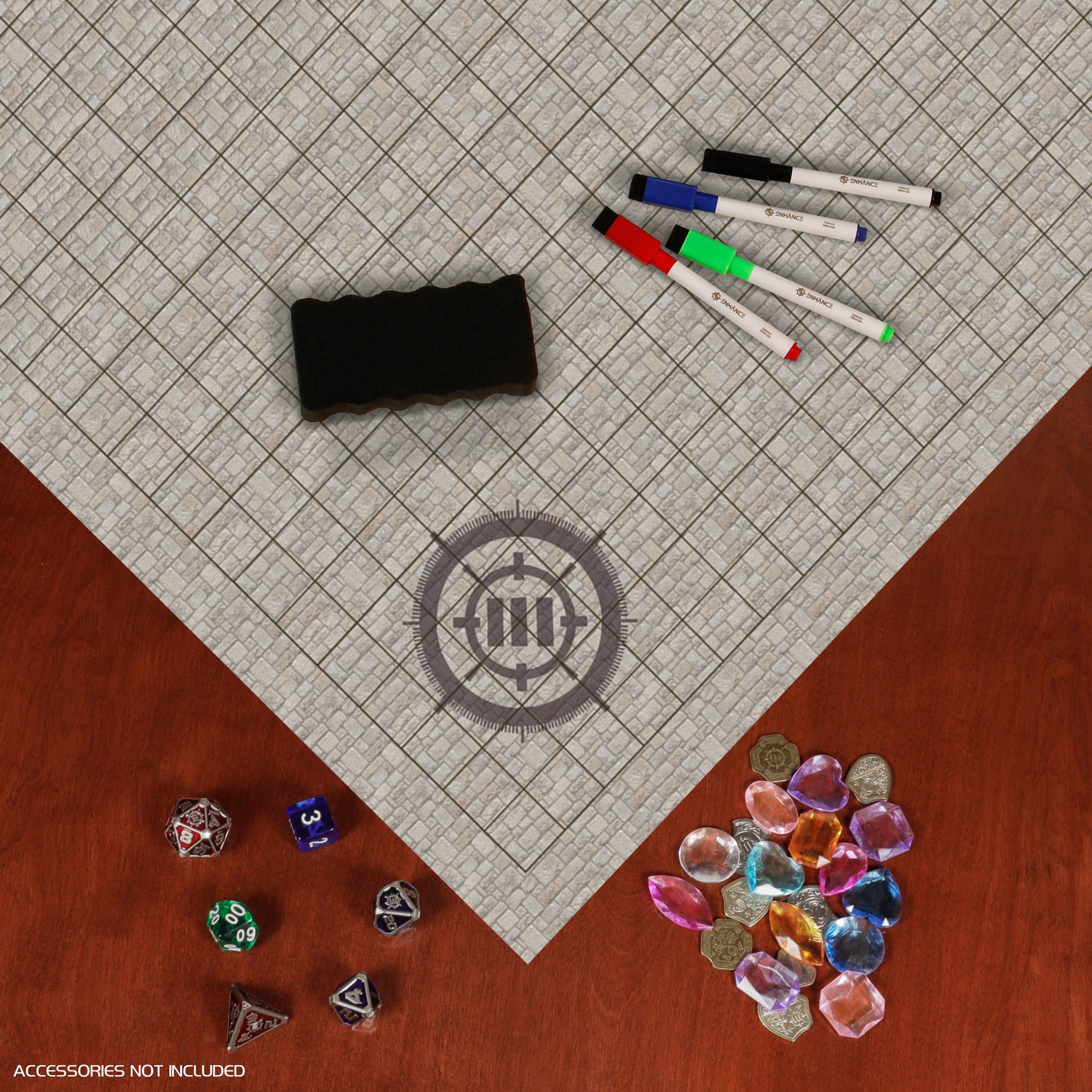 Enhance Tabletop RPG Grid Mat Campaign Kit - Stone Terrain
