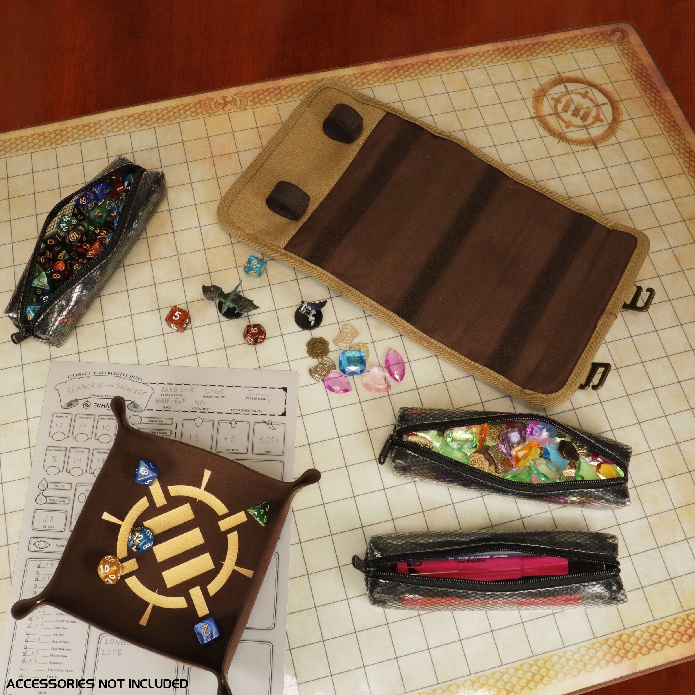 Enhance Venture Canvas Dice Roll Case Tan