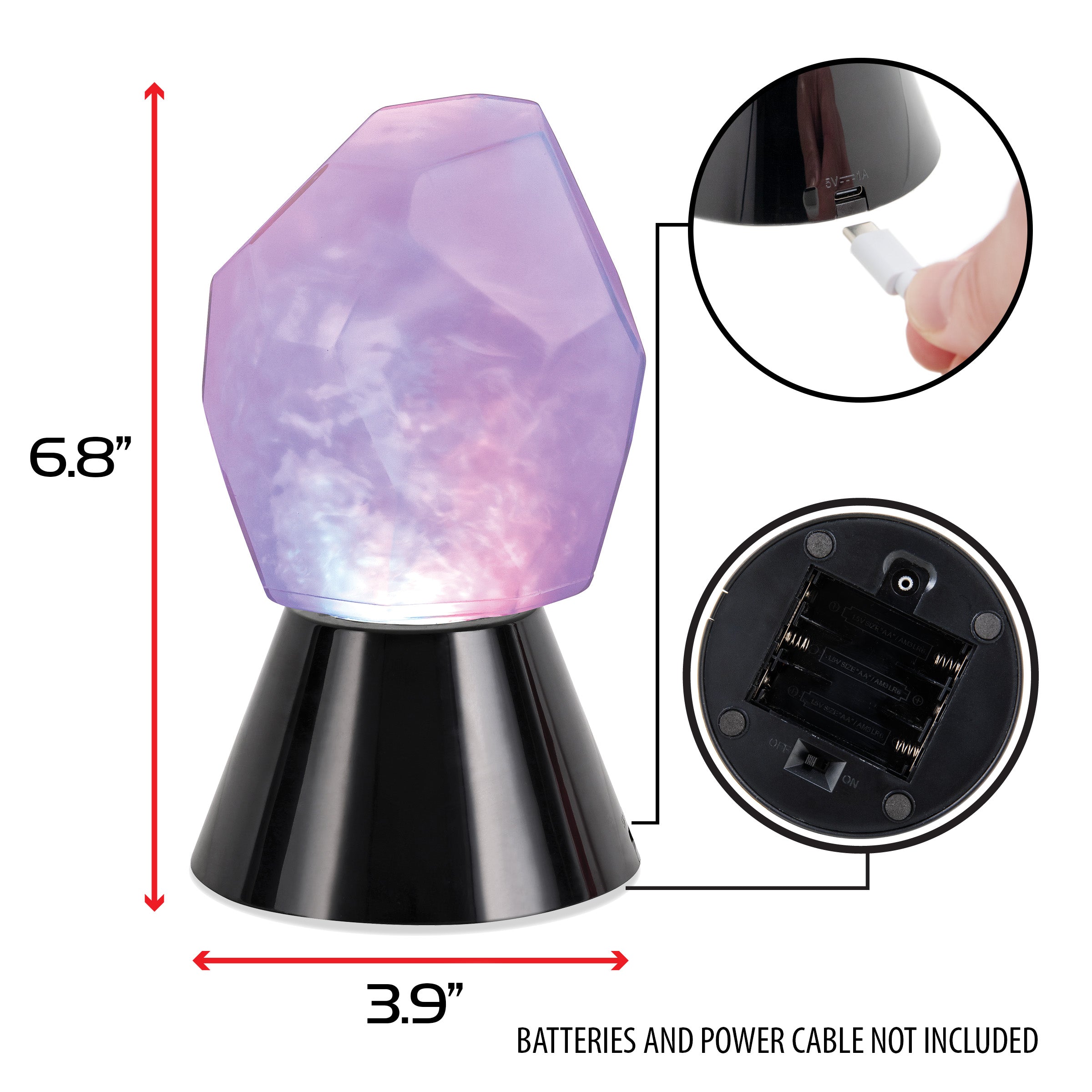 Enhance Tabletop Crystal Light- Multicolor LED