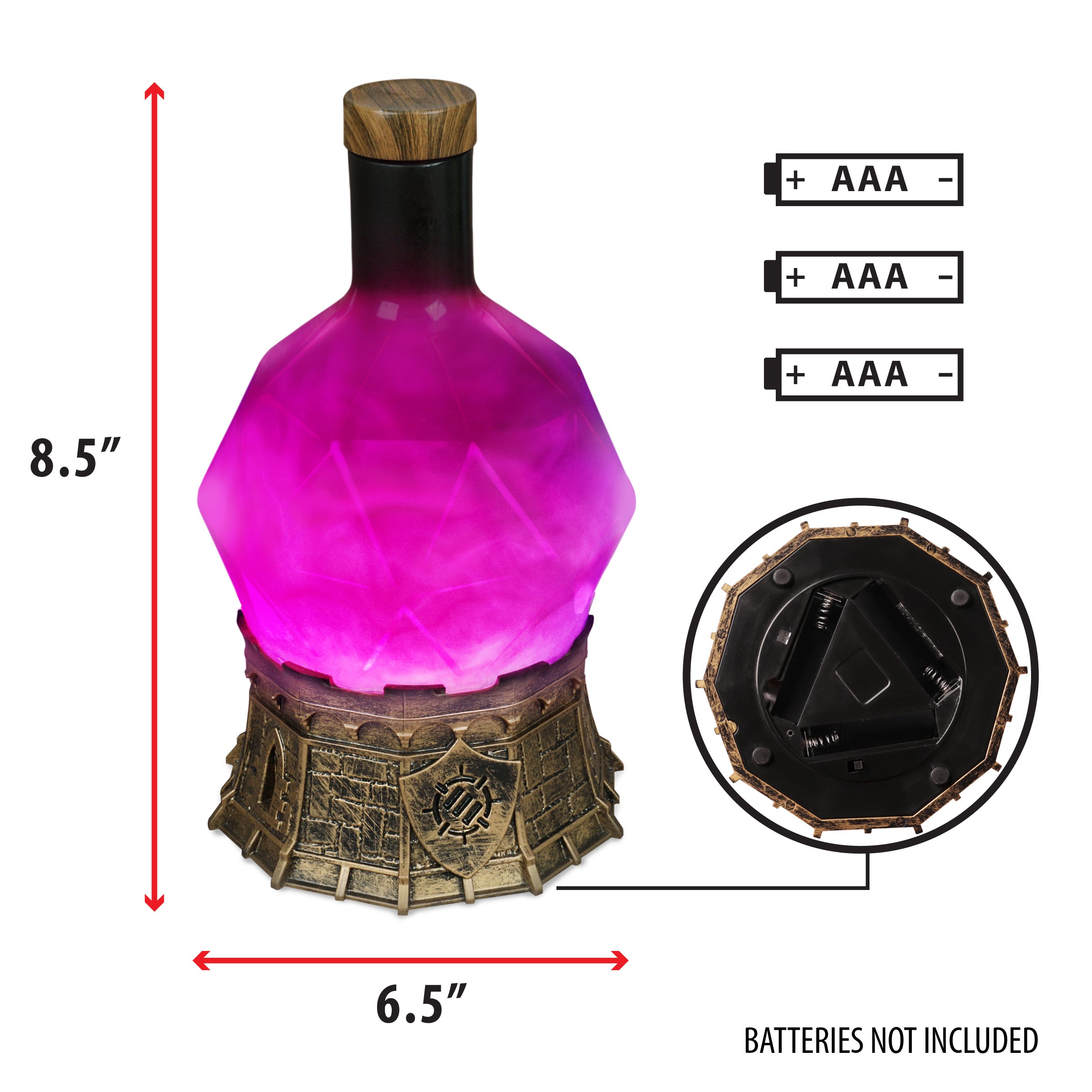ENHANCE Gaming Sorcerer's Potion Light with Swirling Mystical Brew (Purple)
