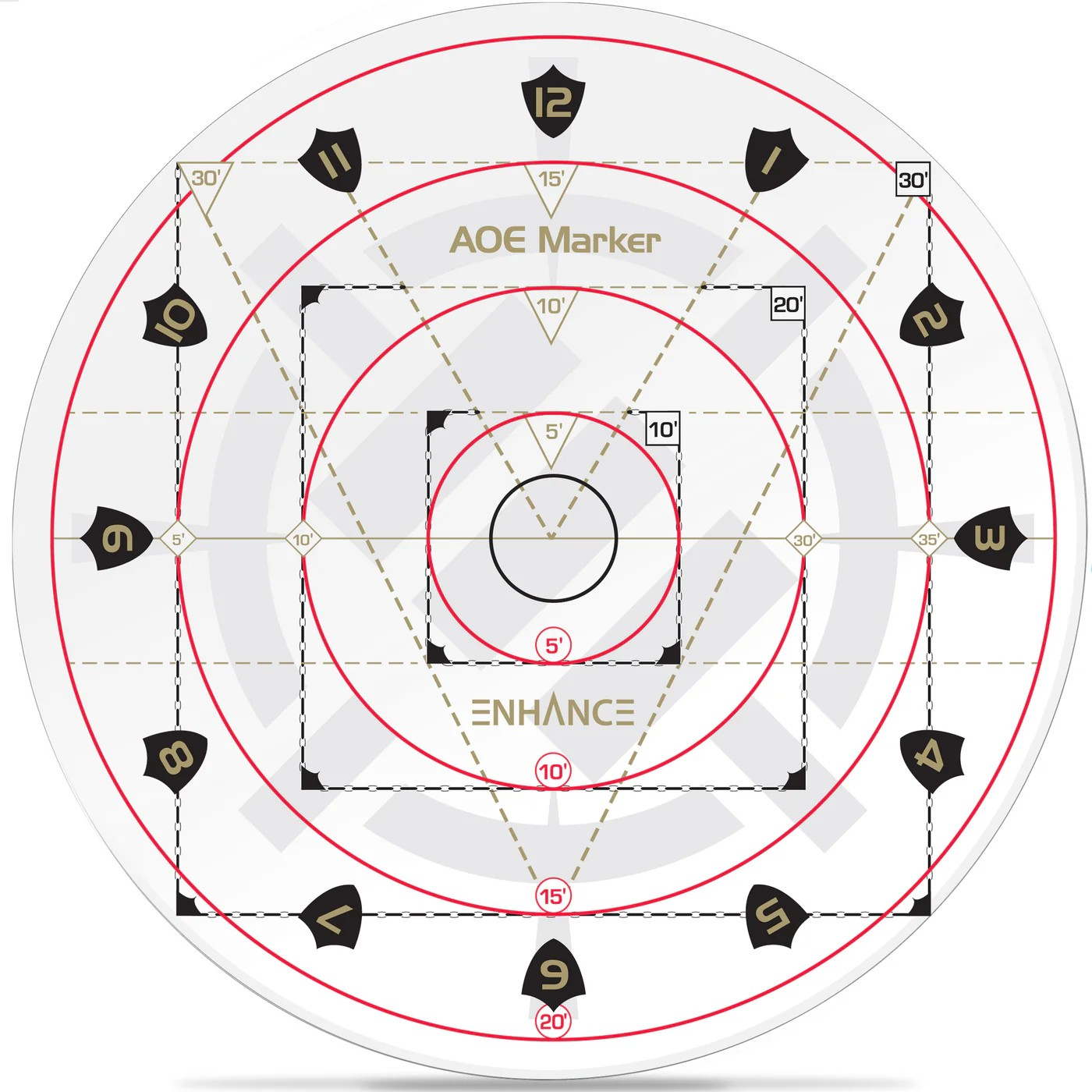 Enhance Tabletop AOE Damage Marker - Clear