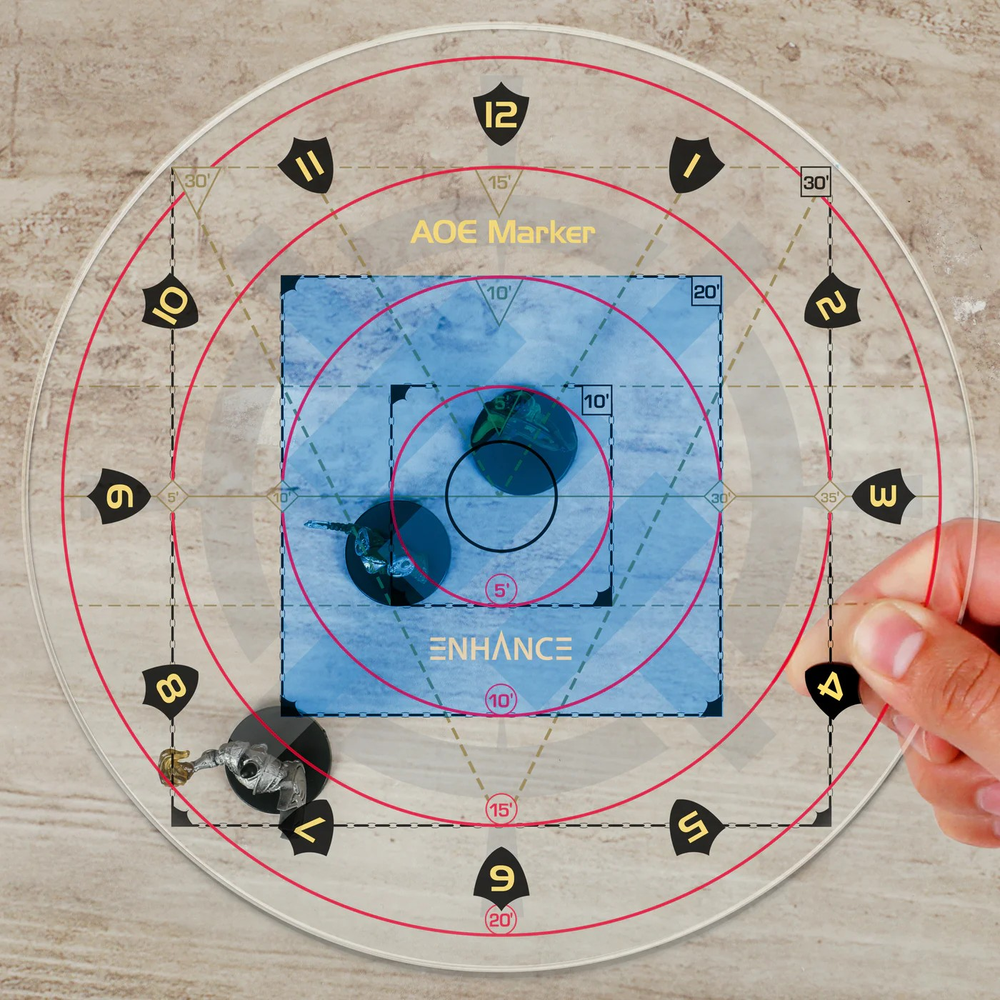 Enhance Tabletop AOE Damage Marker - Clear