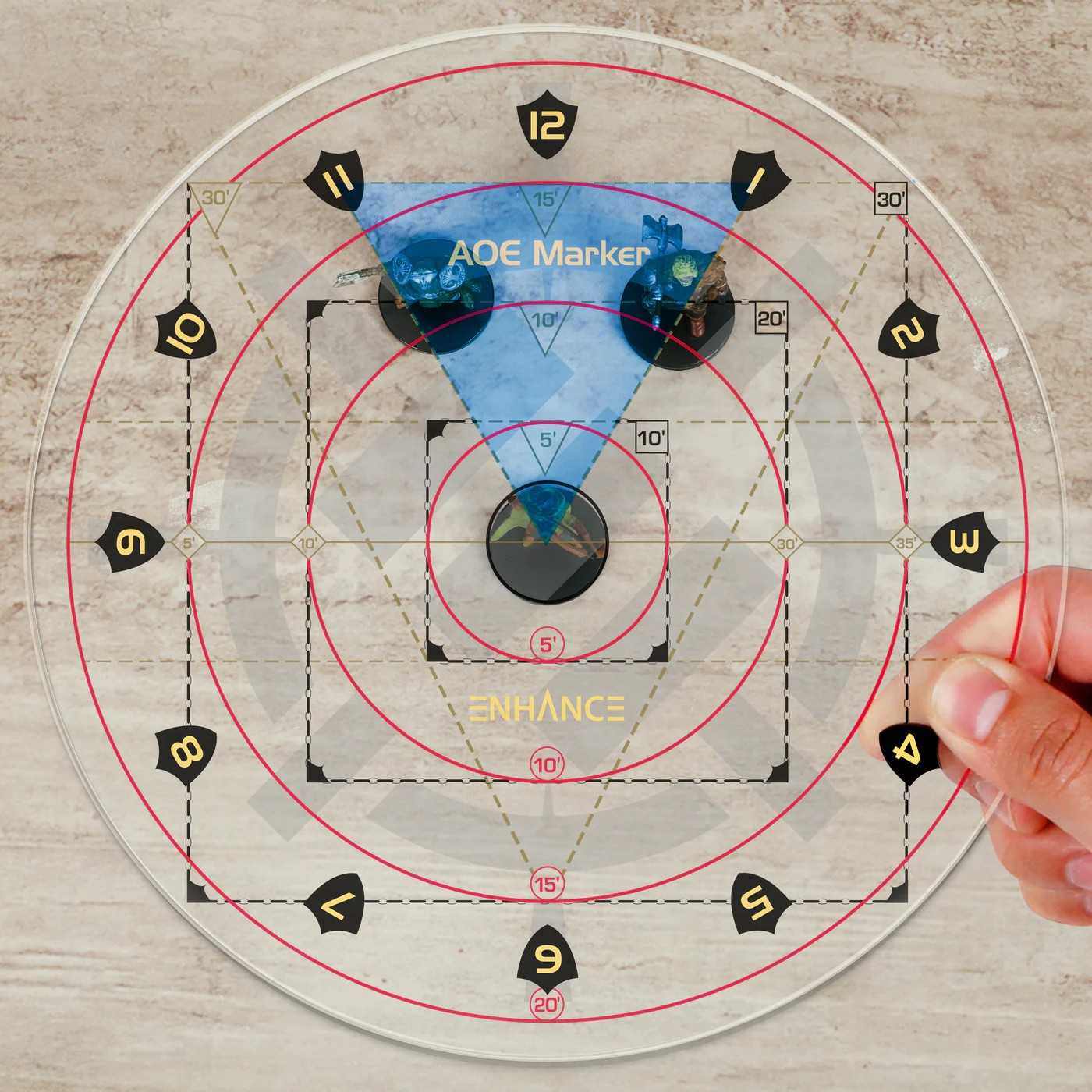 Enhance Tabletop AOE Damage Marker - Clear