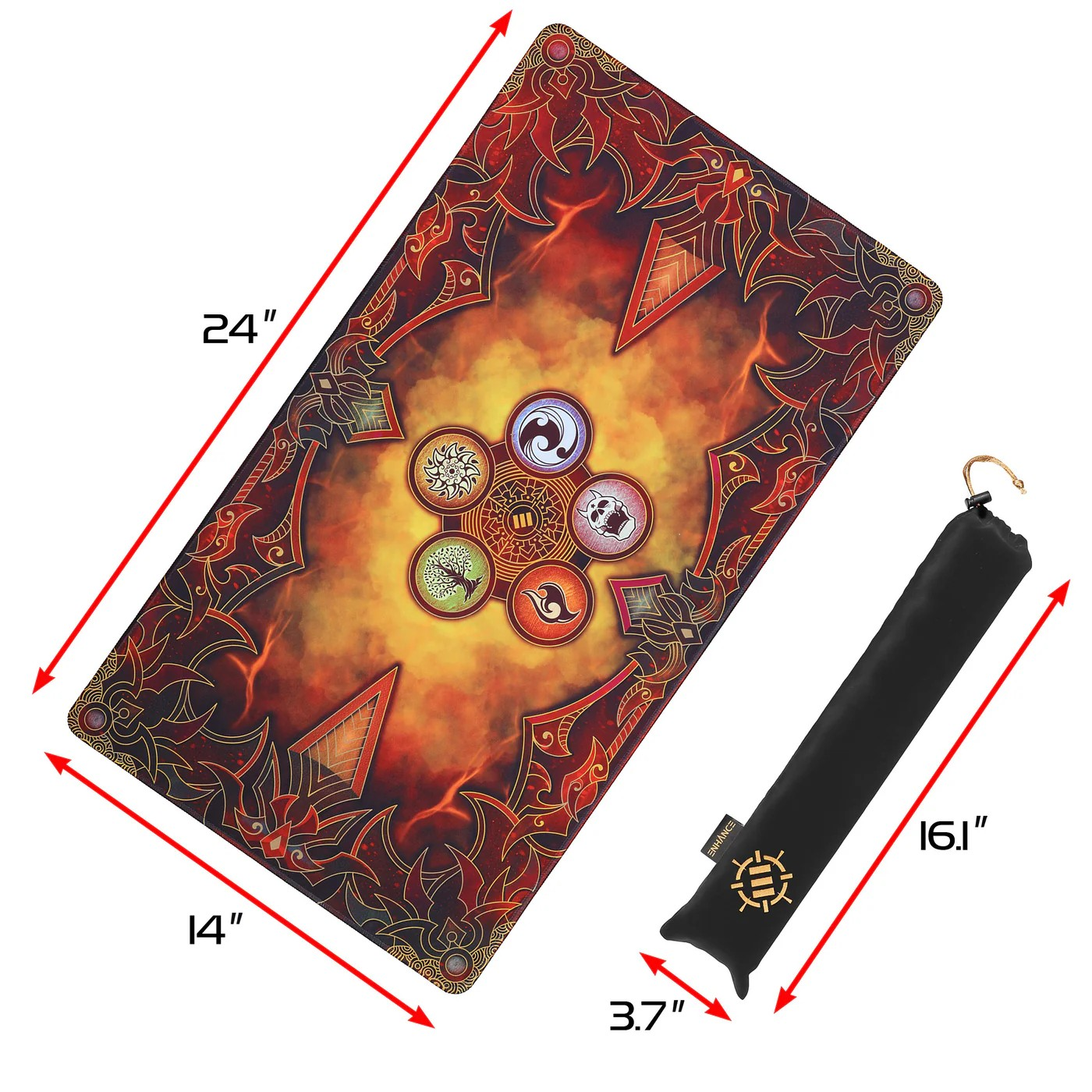 Enhance Trading Card Game Playmat - Orange