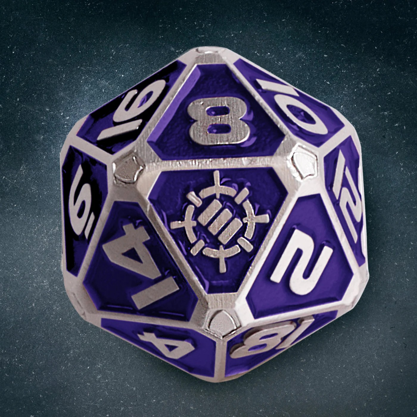 Enhance Tabletop Collectors 7pc Metal RPG Dice Set - Purple