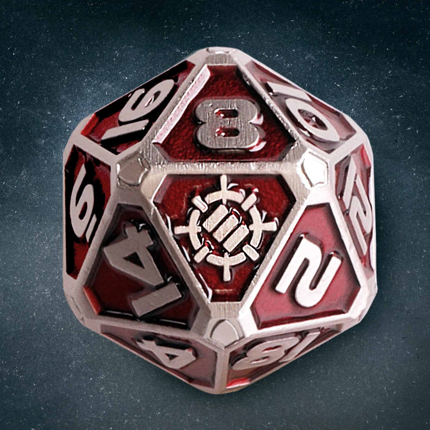 Enhance Tabletop Collectors 7pc Metal RPG Dice Set - Red