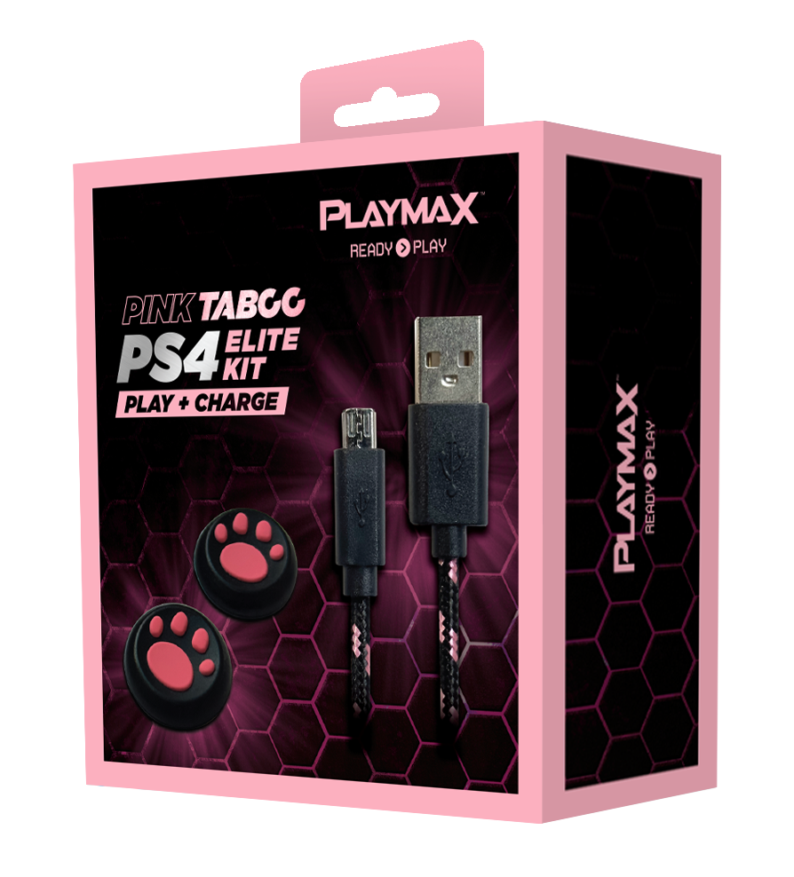 Playmax Pink Taboo PS4 Play and Charge Elite Kit