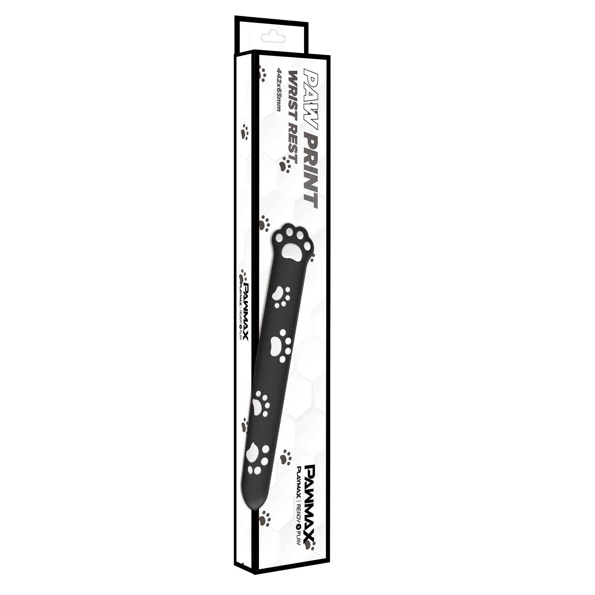 Playmax Paw Print Wrist Rest - Black and White